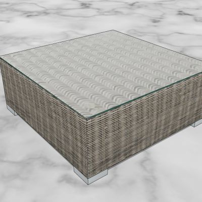 新中式东南亚藤编竹编席编织茶几户外家具