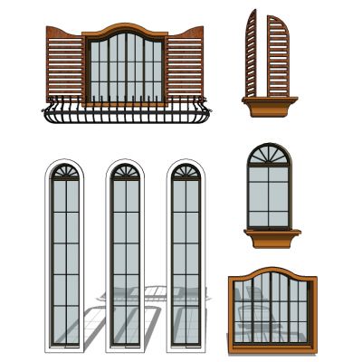 欧式建筑别墅窗窗户