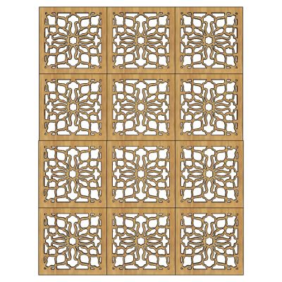 中式雕花花格屏风隔断