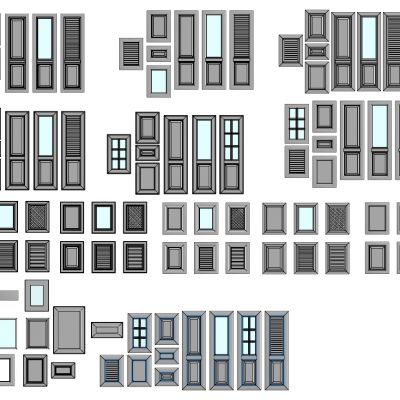 现代吸塑门实木百叶衣柜