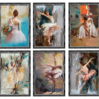 欧式芭蕾人物油画水彩画装饰挂画