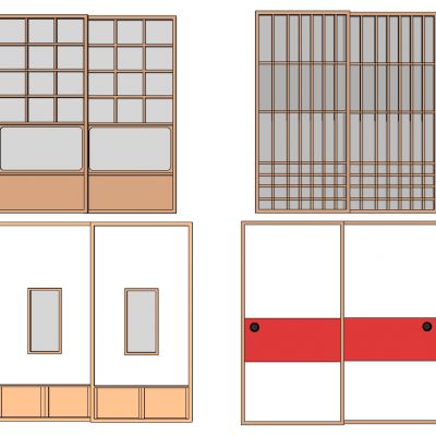 日式实双开门组合