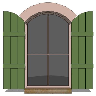 现代建筑阳台窗户