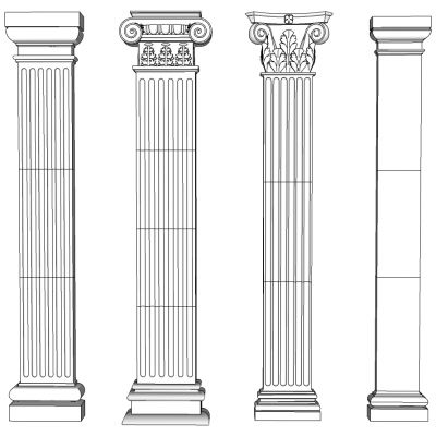 欧式法式罗马柱柱头柱子