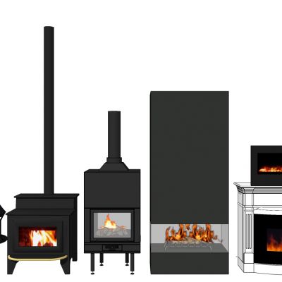 工业风壁炉火炉吊炉欧式法式雕花