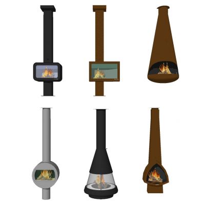 现代工业风火炉壁炉