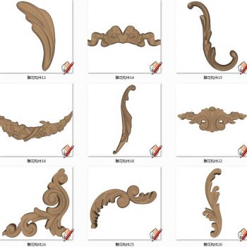 欧式法式雕花石膏雕花花纹构件