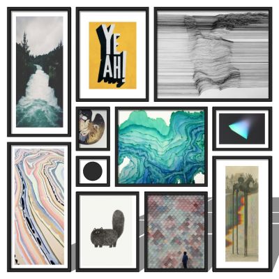 现代抽象挂画
