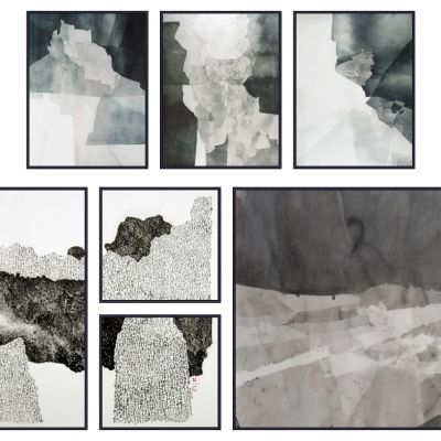 现代新中式抽象挂画装饰画