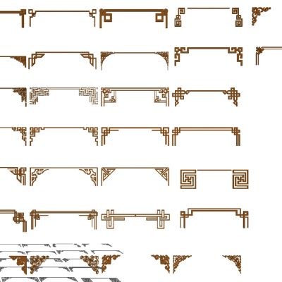 中式石膏金属大理石拼花