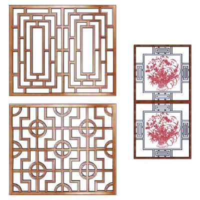 中式花格雕花窗户景观窗