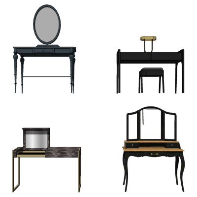 欧式法式梳妆台化妆台镜子