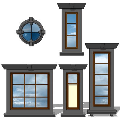 欧式建筑别墅窗