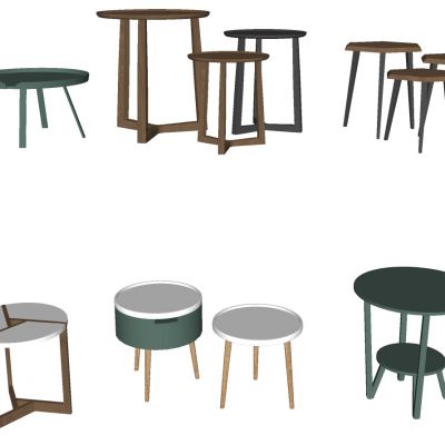 现代简约轻奢茶边几圆几