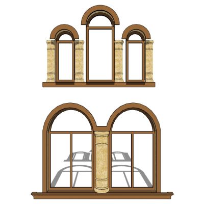 欧式建筑别墅窗