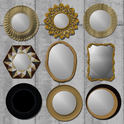 圆形欧式法式现代古典装饰镜子镜框画框