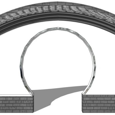 中式庭院月亮门月洞门墙