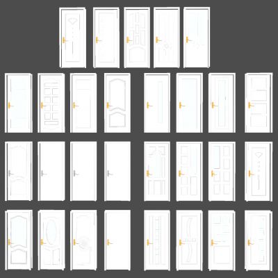 现代室内门组合