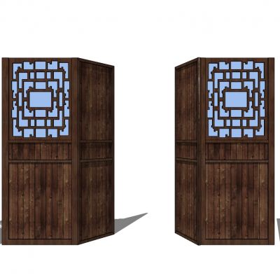 中式木花格屏风门扇