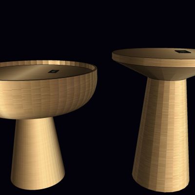 现代简欧式轻奢金属边几圆几灯几