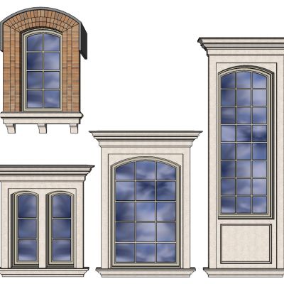 欧式建筑别墅窗窗户