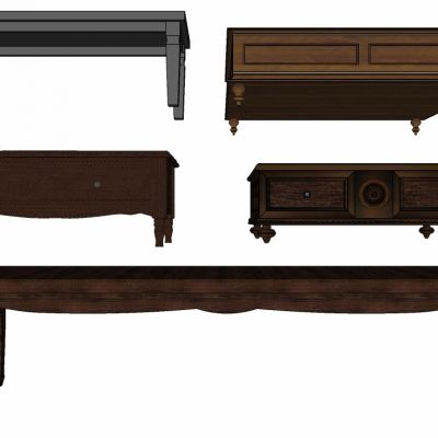 美式古典欧式实木茶几