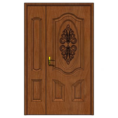 欧式法式雕花木门入户门子母门