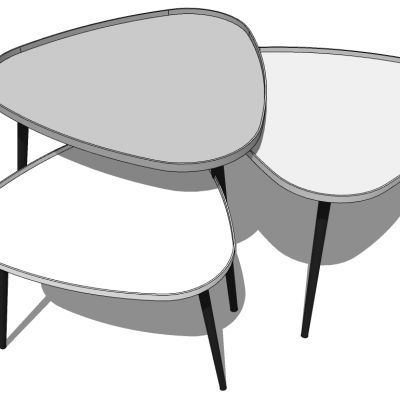 北欧现代边几圆几灯几