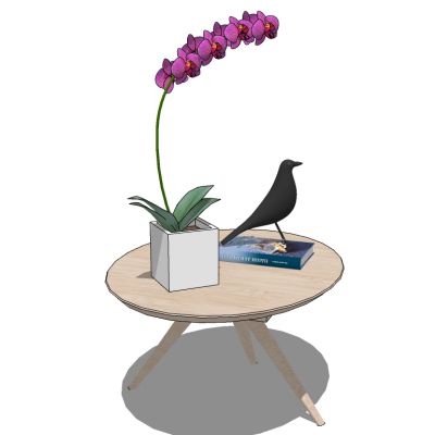 北欧现代边几圆几灯几