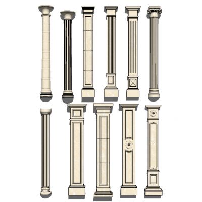 欧式法式罗马柱柱头柱基装饰柱子