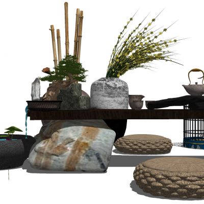 新中式禅意茶桌椅