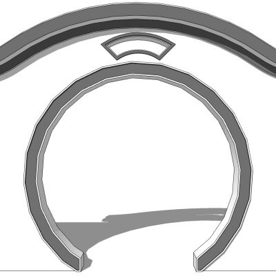 中式庭院月亮门月洞门墙