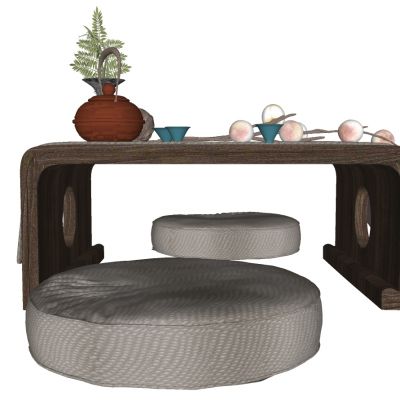 新中式阳台茶台休闲喝茶区茶桌椅