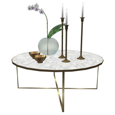 现代轻奢茶几SU模型