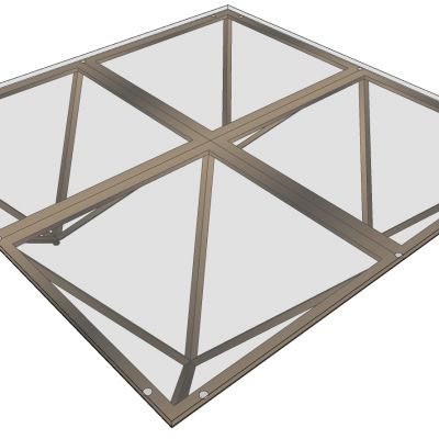 现代金属玻璃边几茶几