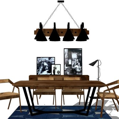 北欧现代工业风餐桌