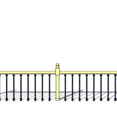 欧式铁艺栏杆护栏扶手3D模型
