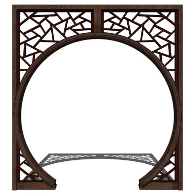 中式花格月亮门