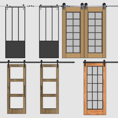 工业风现代实木大板木头板子谷仓门