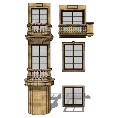 欧式建筑别墅窗窗户