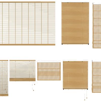 新中式竹帘席帘卷帘