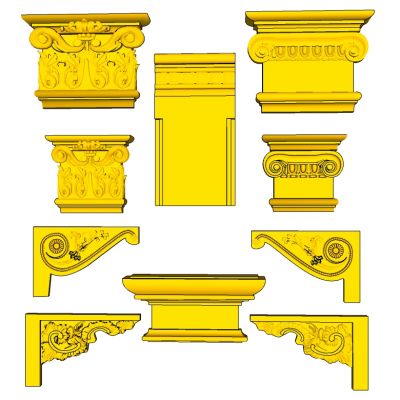 欧式法式雕花石膏雕花花纹构件