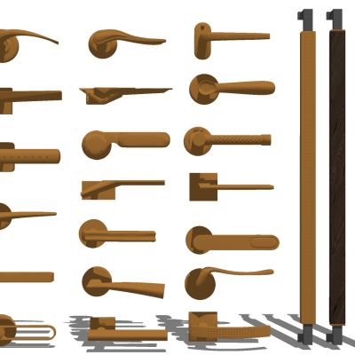 现代门把手拉手门锁