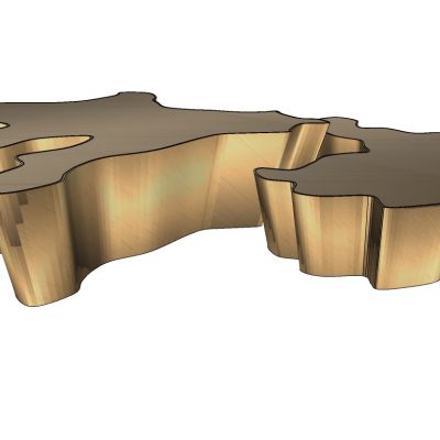 新中式树墩根雕现代新中式简欧式轻奢金属茶几