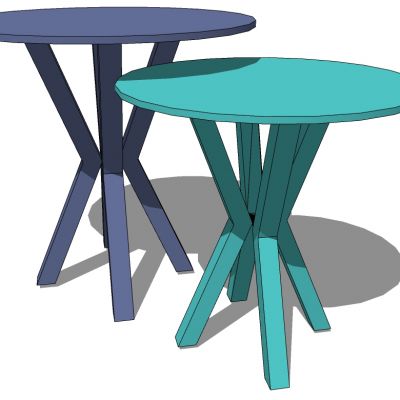 北欧现代小圆形边几