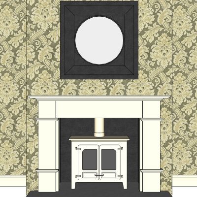 欧式法式雕花壁炉火炉