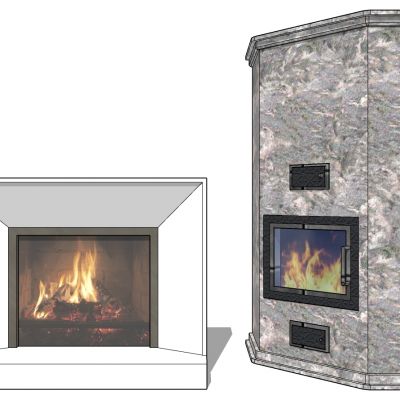 现代简欧式壁炉火炉