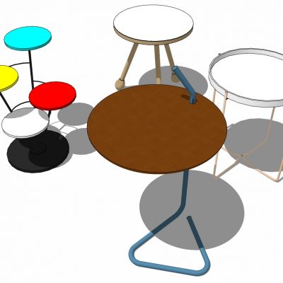 现代金属铁艺圆几边几组合