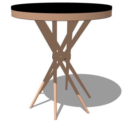 现代实木圆几边几