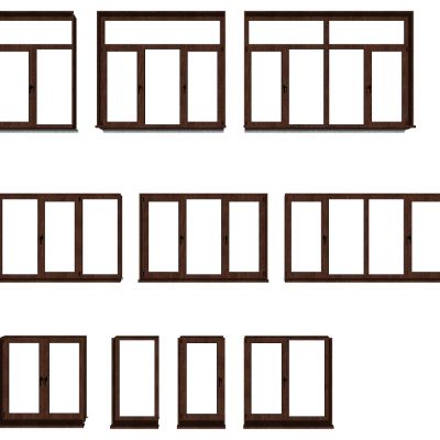 现代建筑阳台窗户